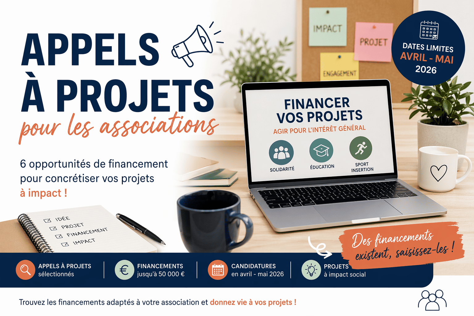 Appel à projet financement associations avril 2026